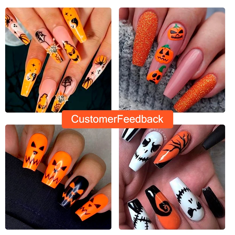 Осенний Гель-лак KODIES для ногтей оранжевого и коричневого цвета Хэллоуина 15 мл