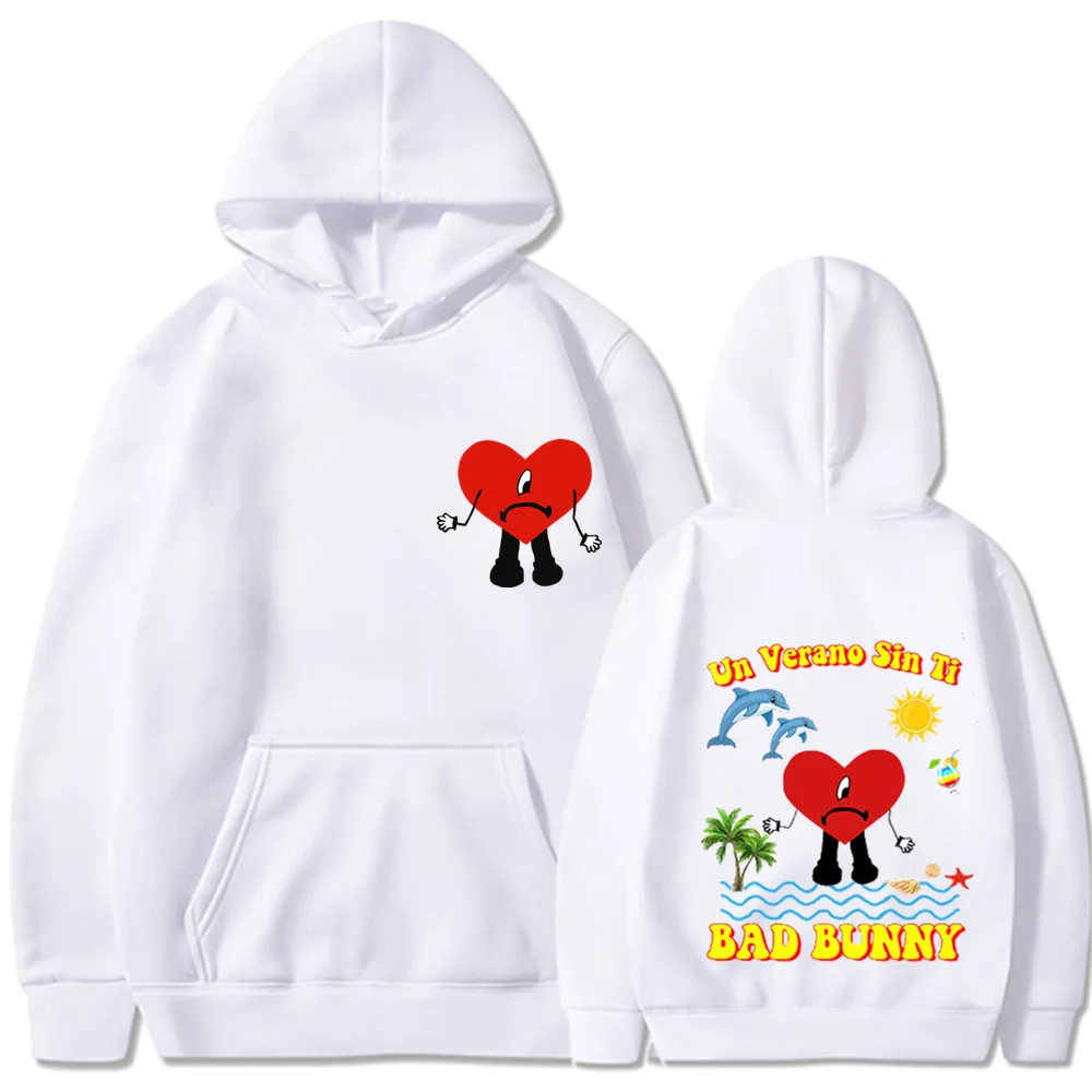 

2022 New Bad Bunny Men's Women's Printed Hoodie Fashion Street Hip Hop Hoodie Sweatshirt Unisex High Quality Hot Sale Hoodie