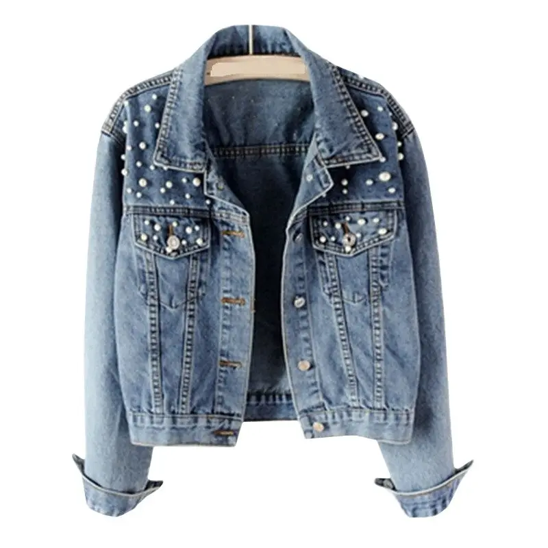 

UHYTGF Spring And Autumn Denim Jacket Women Clothes chaquetas mujer Loose size Short Coat And Jacket Women Tops Jeans Jacket 294