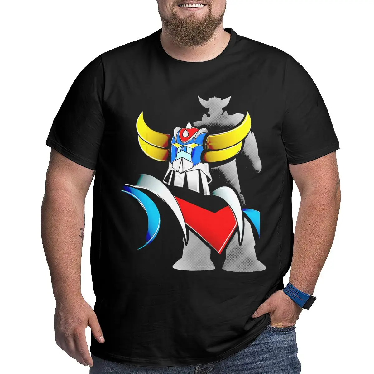 

Goldoraks Grendizer Vintage Goldoraks Big Size Graphic Vintage Oversized T-shirt Funny Novelty Loose Large Tops Tees