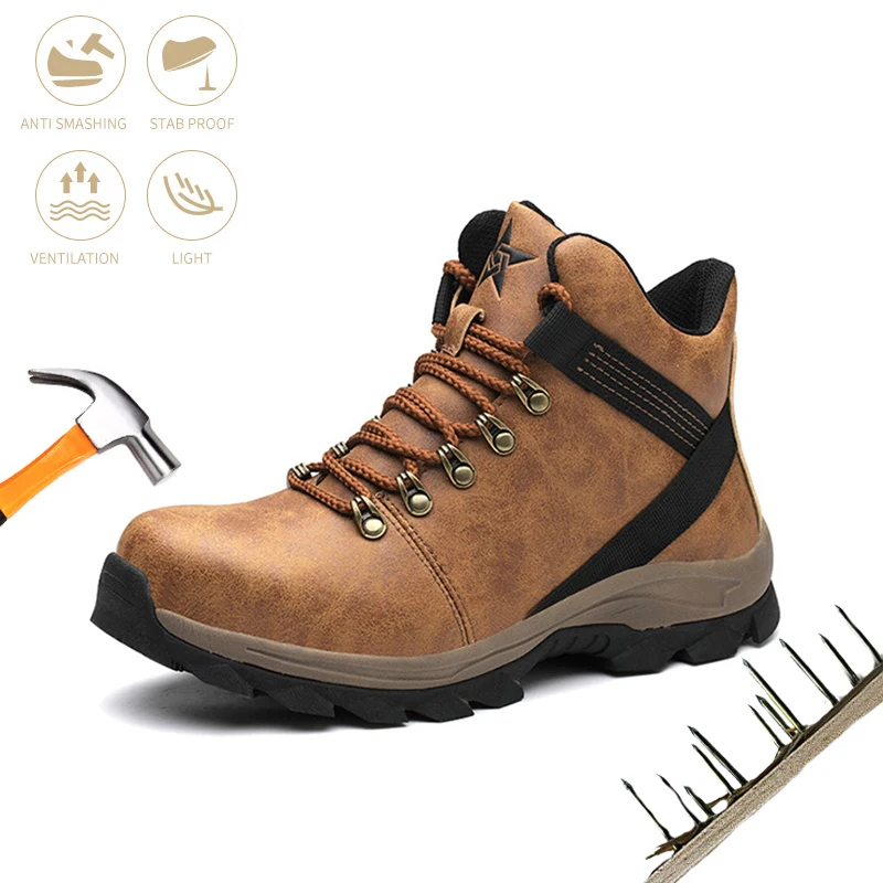 

Safety Shoes Men Women Steel Toe Indestructible High-Top labor Boot Anti-smashing and wear-resistant Stab-resistant Protect Shoe