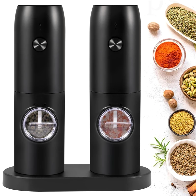 

Electric Pepper Grinder USB Automatic Mill Pepper And Salt Grinder With LED Light Adjustable Coarseness Spice Fast Charging Mill