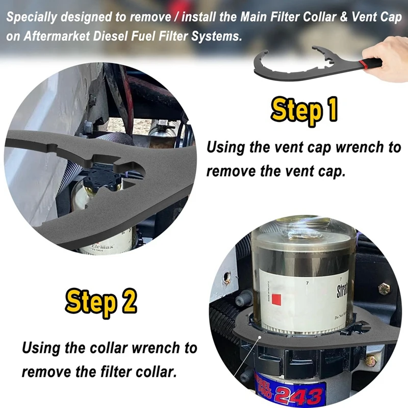 Гаечный ключ для фильтра дизельного топлива 61090 5-дюймового инструмента удаления