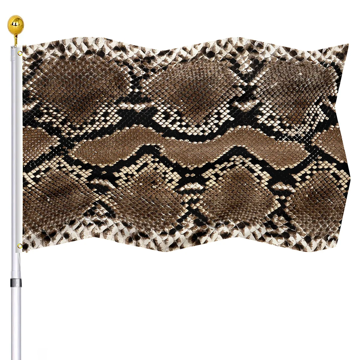 

Rattlesnake кожаная искусственная кожа, абстрактные животные, домашний декор, двойные сшитые ярдовые флаги, баннеры с латунными люверсами для му...