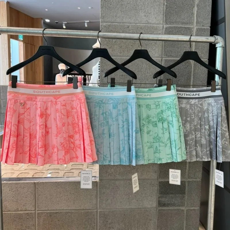 Women's Floral Pleated Skirt Ruffle High Waist Summer Mini Skirt