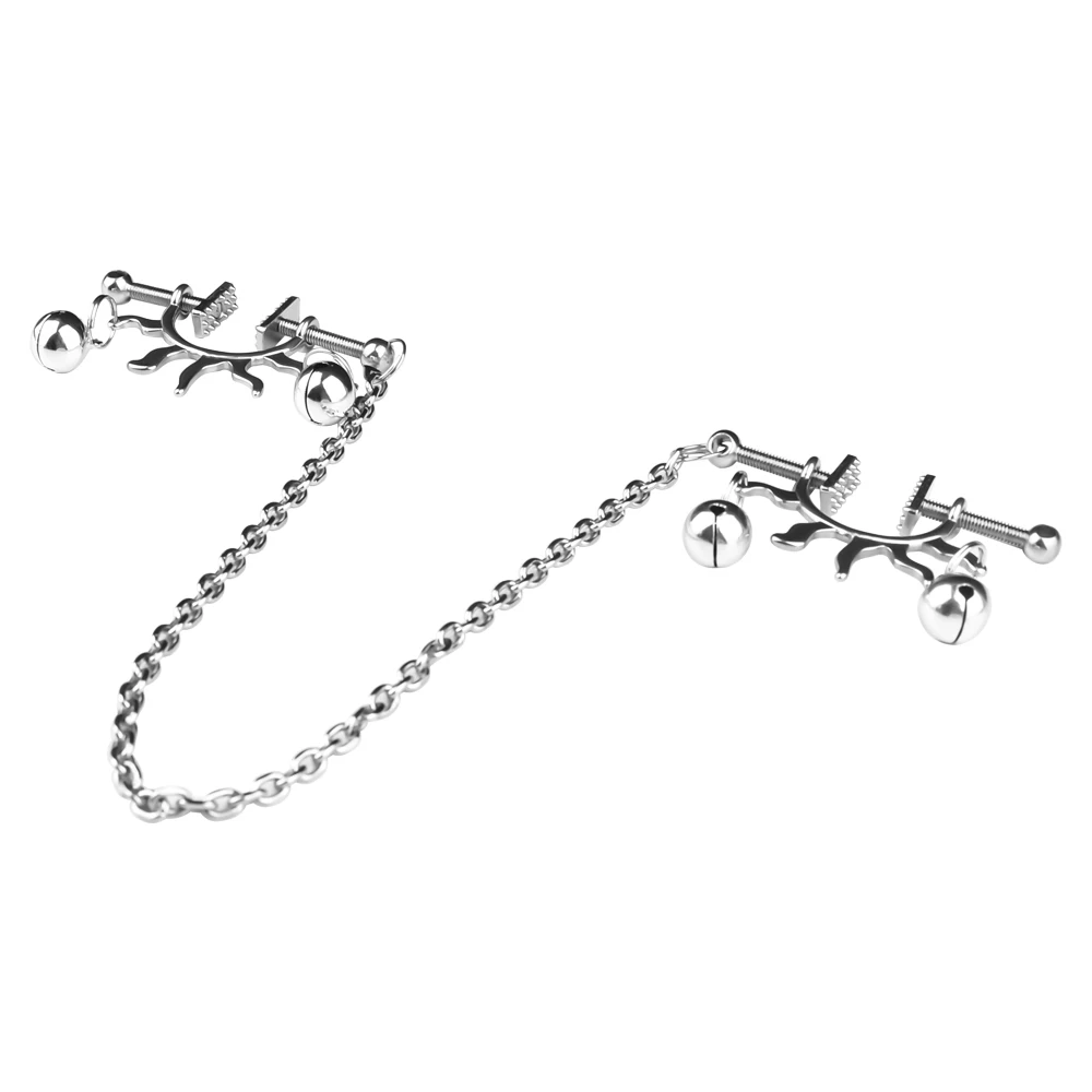 Ослепительный зажим для сосков LUUK из нержавеющей стали с цепочкой Регулируемый