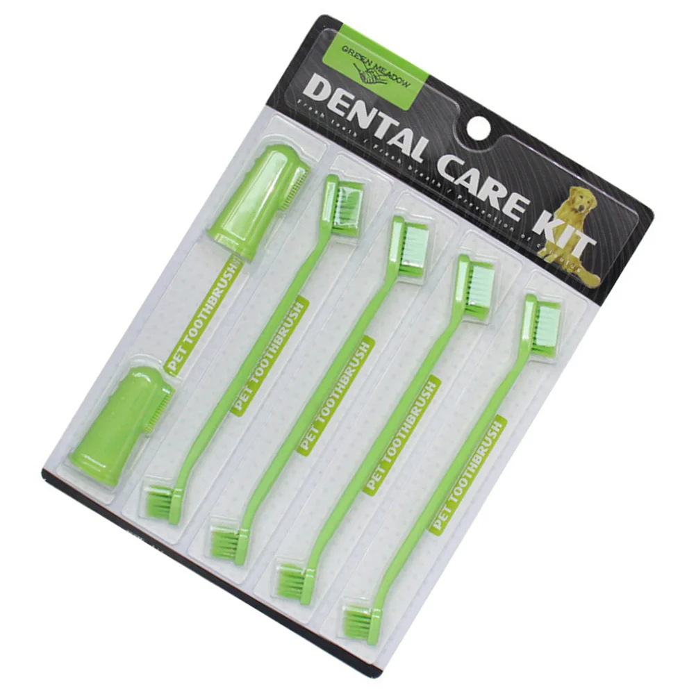 

1 Set Dog Teeth Brush Dual Head Puppy Dental Care for Pet