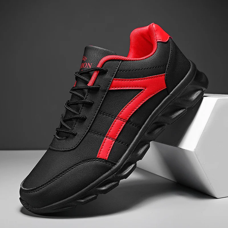 

Men's Casual Shoes Light Leather Men's Sneakers 2022 New Comfortable Black Men's Flat Casual Shoes Sneakers Men's Shoes