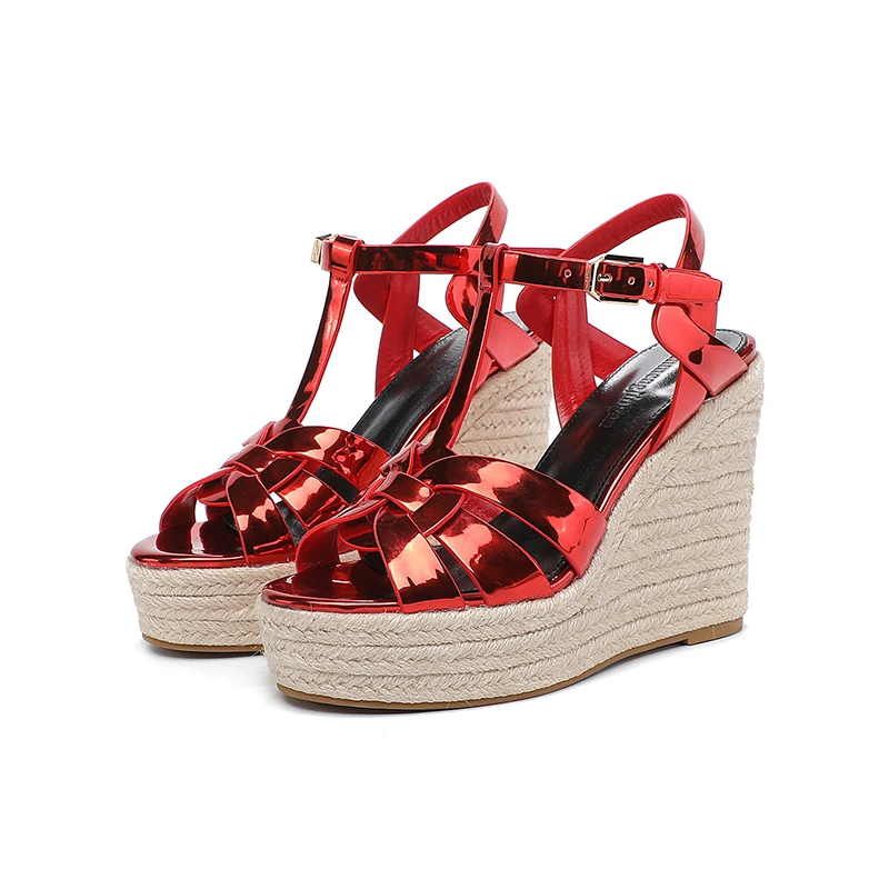 2023 Summer New Women's Sandals Fashion High Heel Shoes Wedge Heel Thick Bottom Beach Flip-flops Thick Bottom Women's Shoes