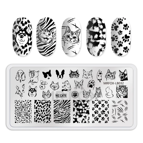 Пластины для стемпинга ногтей 12,5*6,5 см Цветочные милые животные собака милый Единорог перо узоры для маникюра трафареты для лака ногтей