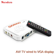 외부 LCD CRT TV 튜너 박스 AV To VGA 아날로그 TV 수신기, 1080P TV 셋톱 박스, HDTV PC 모니터 원격 제어
