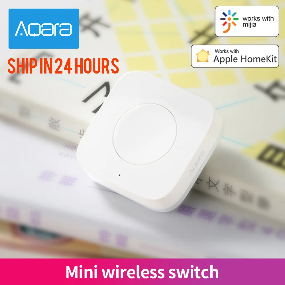 

Aqara Smart Wireless Mini Switch Key Zigbee Connection Remote One Key Versatile 3-way Control Button Home Security Apple Homekit