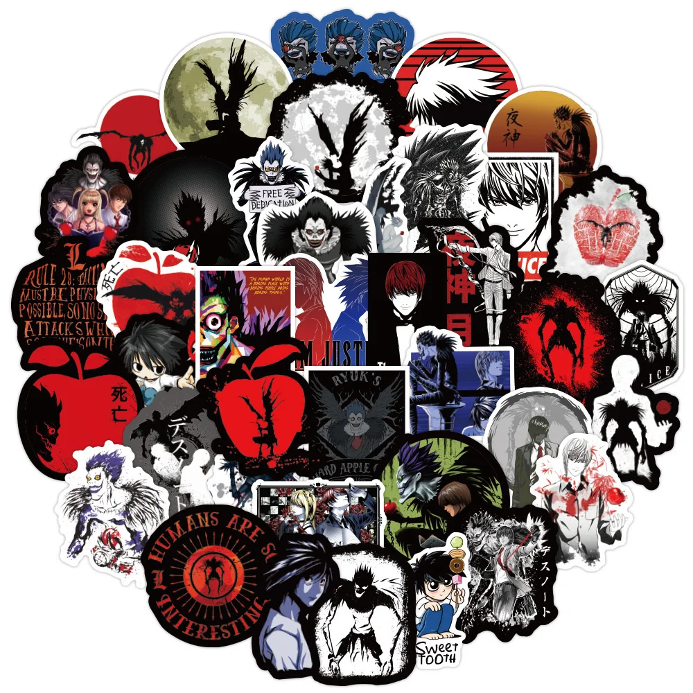 

10/30/50PCS Riman Death Note Graffiti Waterproof Sticker Creative Trend Decoration Water Cup Guitar Helmet RefrigeratorWholesale
