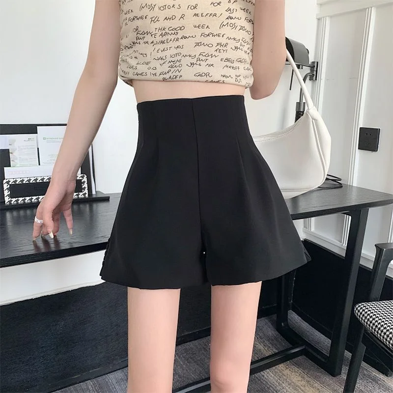 Baggy Womens Shorts High Waist Loose Mini Elastic Short Pants for Women To Wear Black Wide Korean Style Low Price Trend 2023 XL