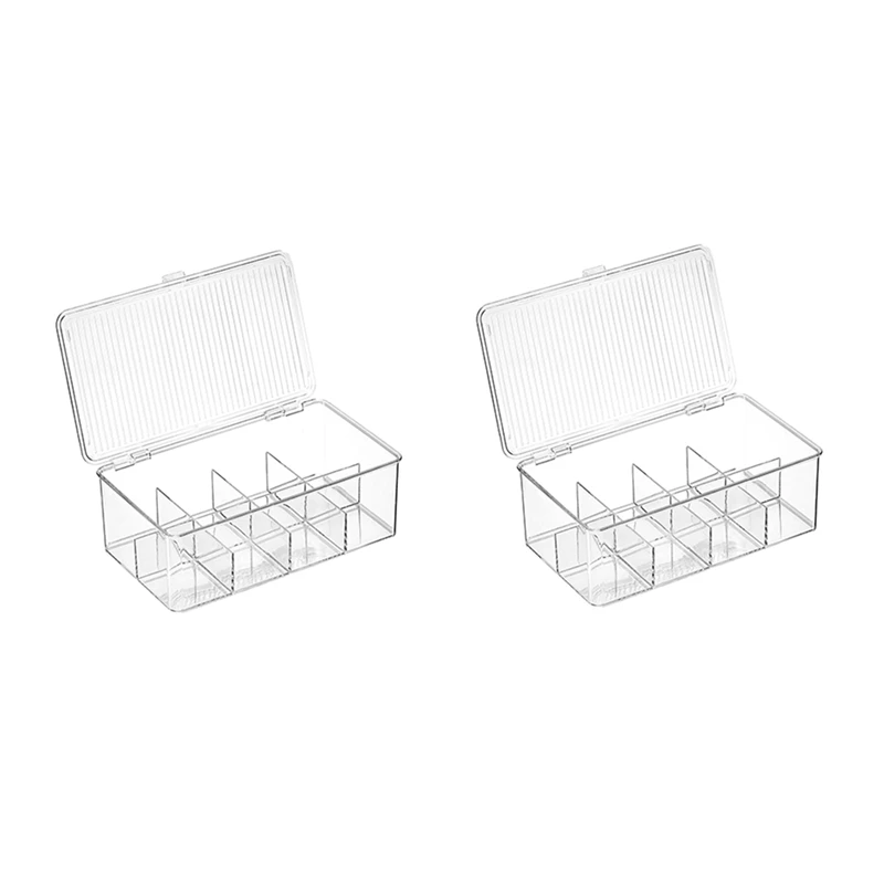 

2 упаковки, Штабелируемый Пластиковый Органайзер для чайных пакетиков-ящик для хранения кухонных шкафов, столешниц, кладовой