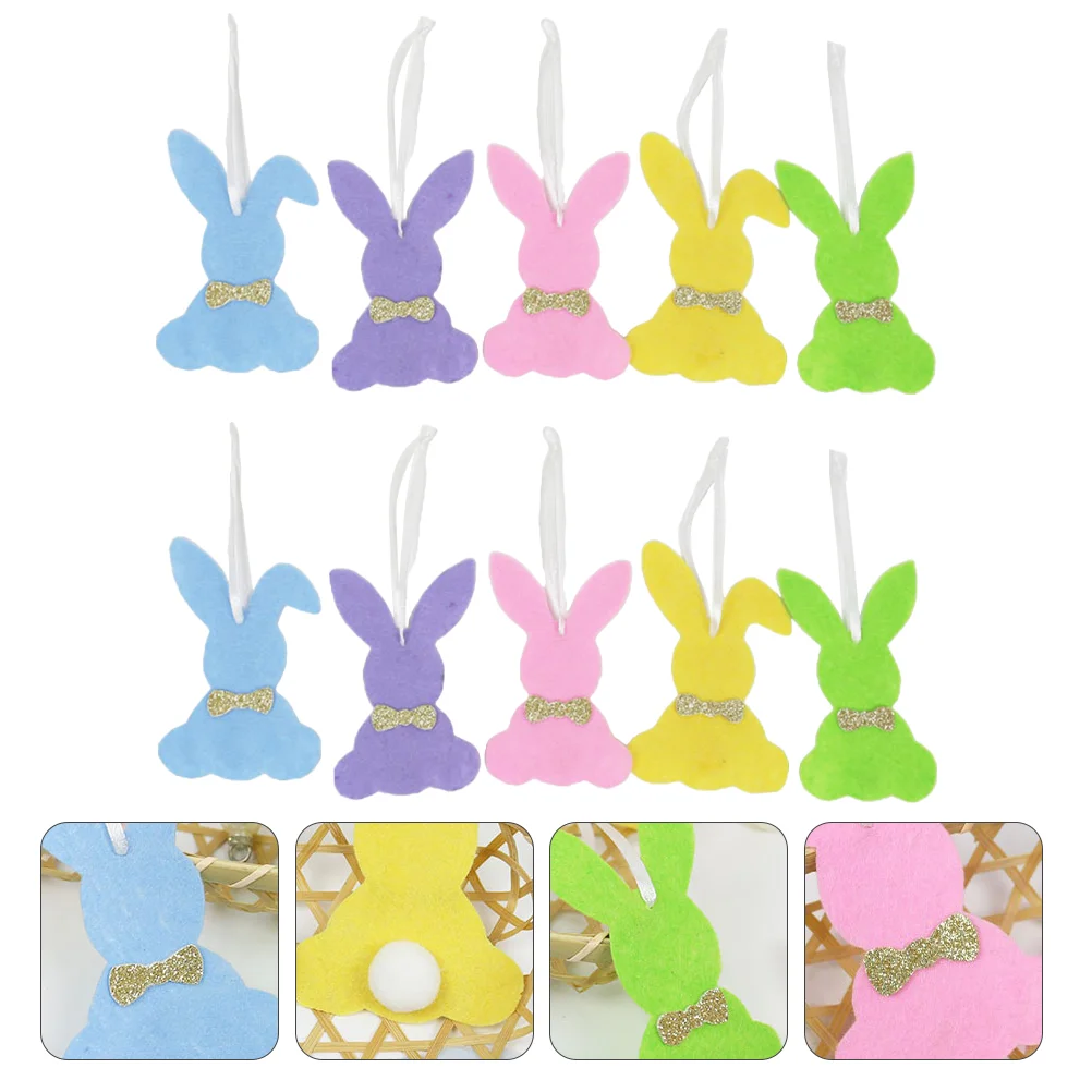 

Easter Bunny Hanging Rabbit Felt Ornament Decor Ornaments Tree Party Decorations String Tags Decoration Wall Kids Spring Gift