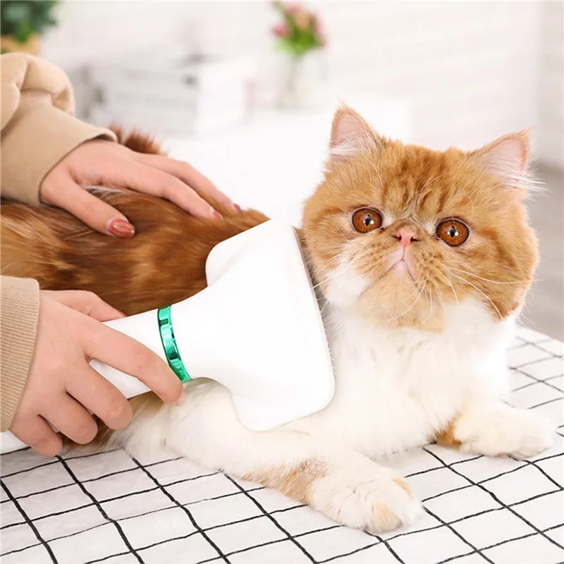 

Pet Hot Air Comb Hair Remover Adjustable in Three Positions Dust Filter 135 Degree Tilt Low Noise Accessory Cat Dog Supplies