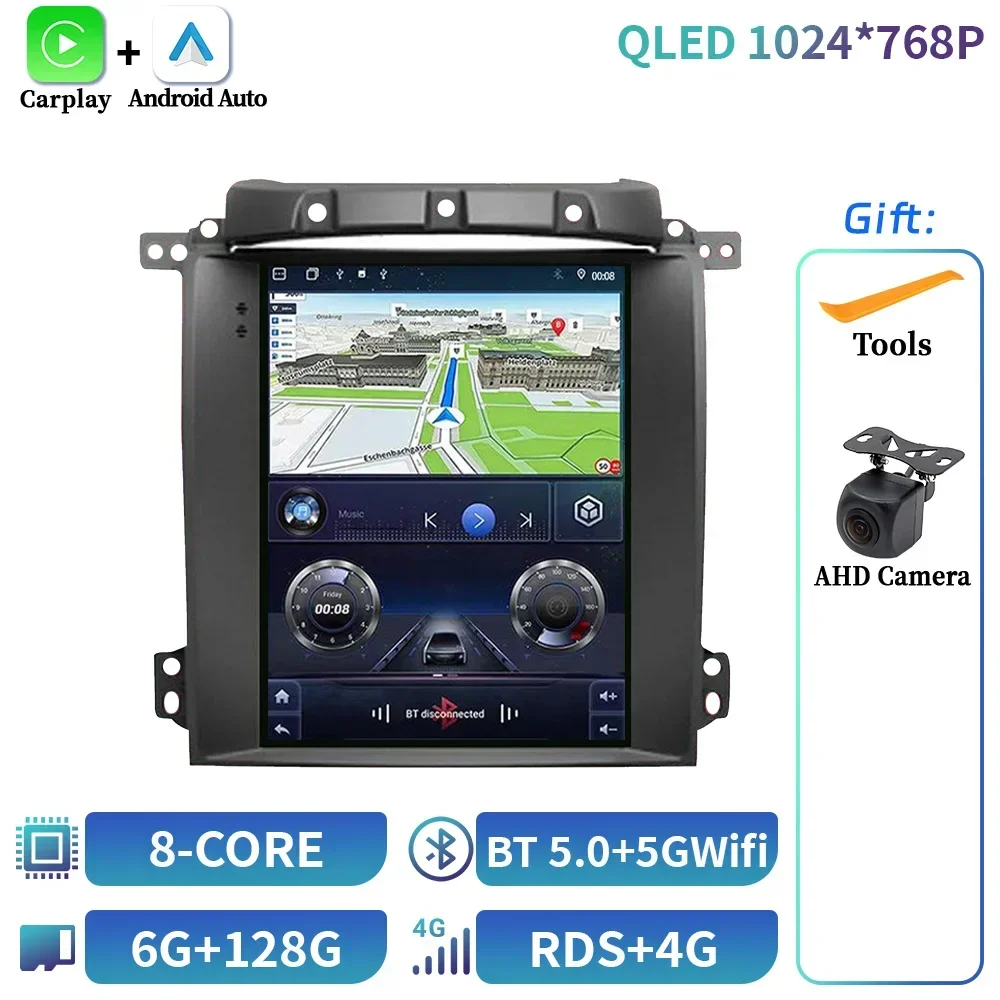 

9,7-дюймовый для Kia Sorento BL 2002-2006, беспроводной Bluetooth CarPlay Android, автомобильный радиоприемник, мультимедийный плеер, GPS, сенсорный экран, стерео