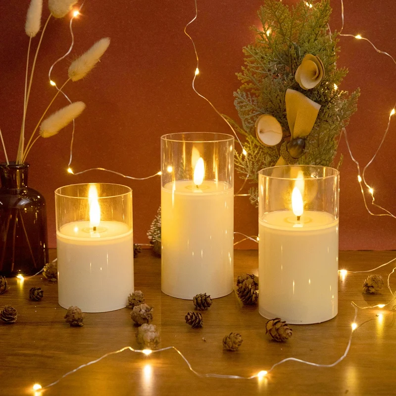 

Flameless LED Tea Light Candle Battery Powered Coloful Flickering Pillar Candles Votive Tealight Romantic Party for Home Decor