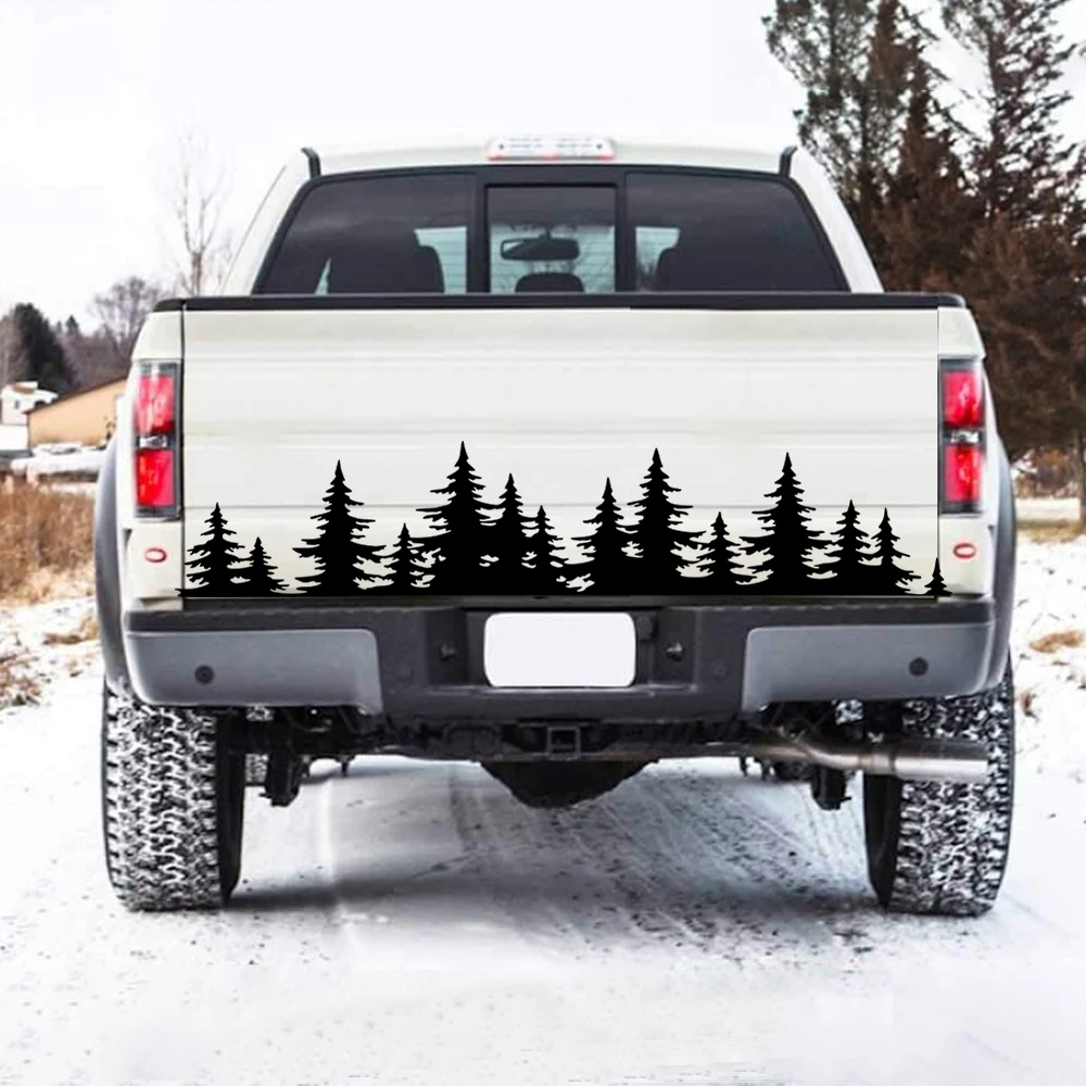 

Pine Tree Mountain Jungle Car Sticker Decal for Door Body Side Bumper Windshield Pickup Tailgate Vinyl Decor