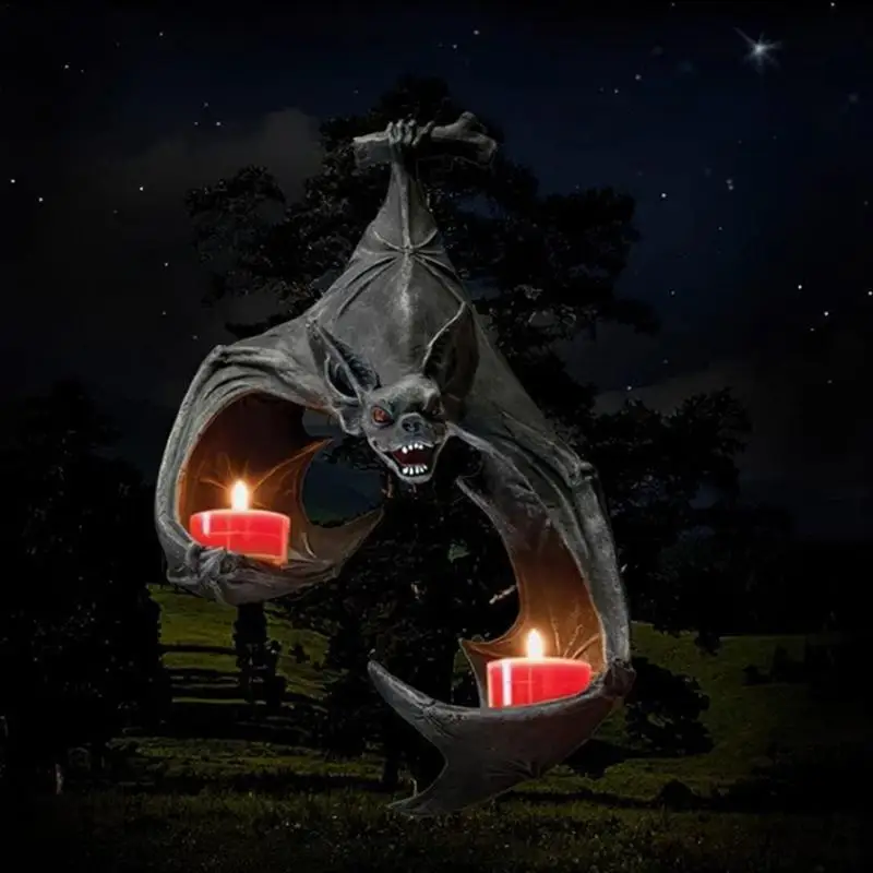 

Bat Wall Tealight Holder Gothic Wall Sconce Tealight Holder Medieval Resin Wall Sconce Sculpture Gothic Decorative Accessory