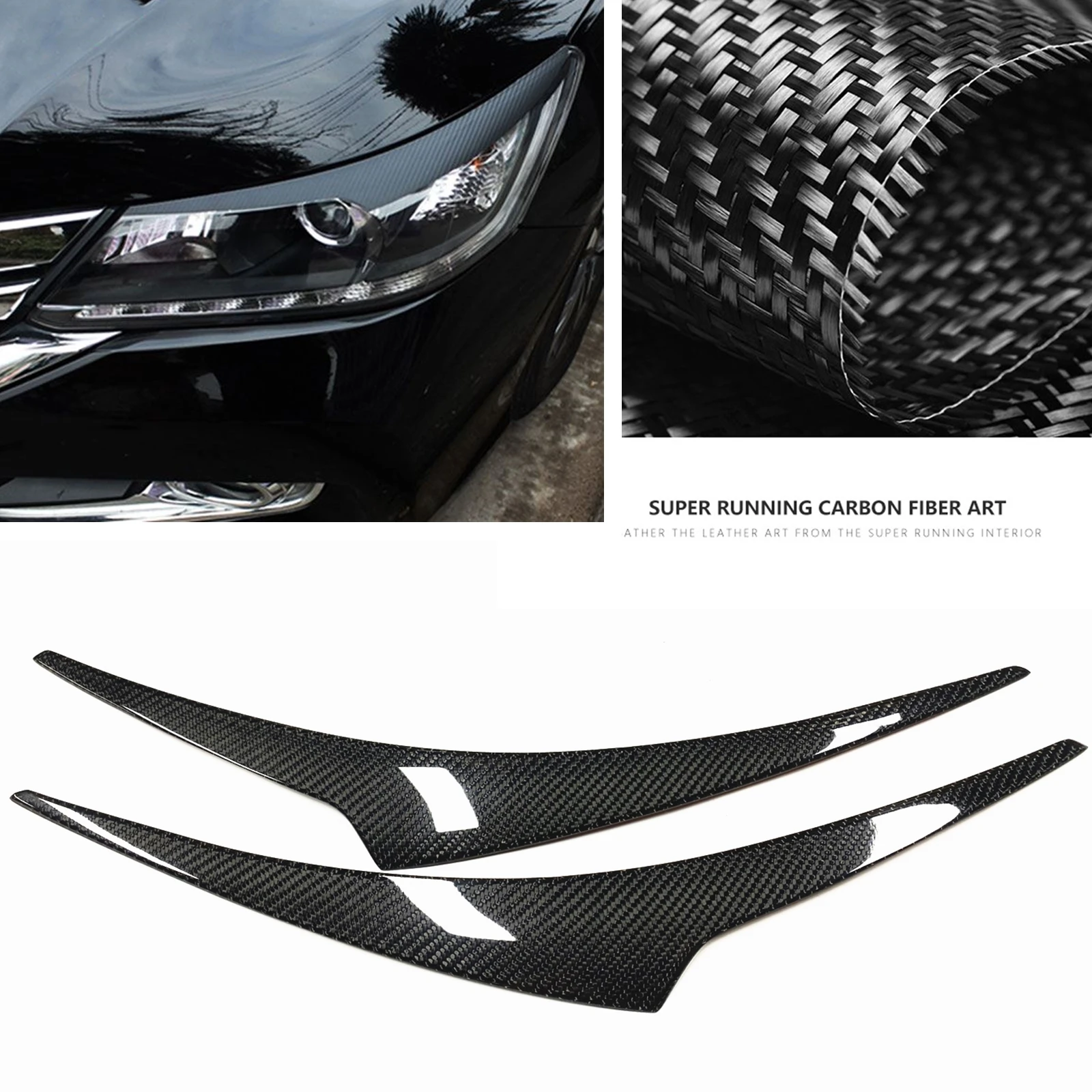 

2 шт., передсветильник фара из углеродного волокна для Honda Accord 9 2013-2015