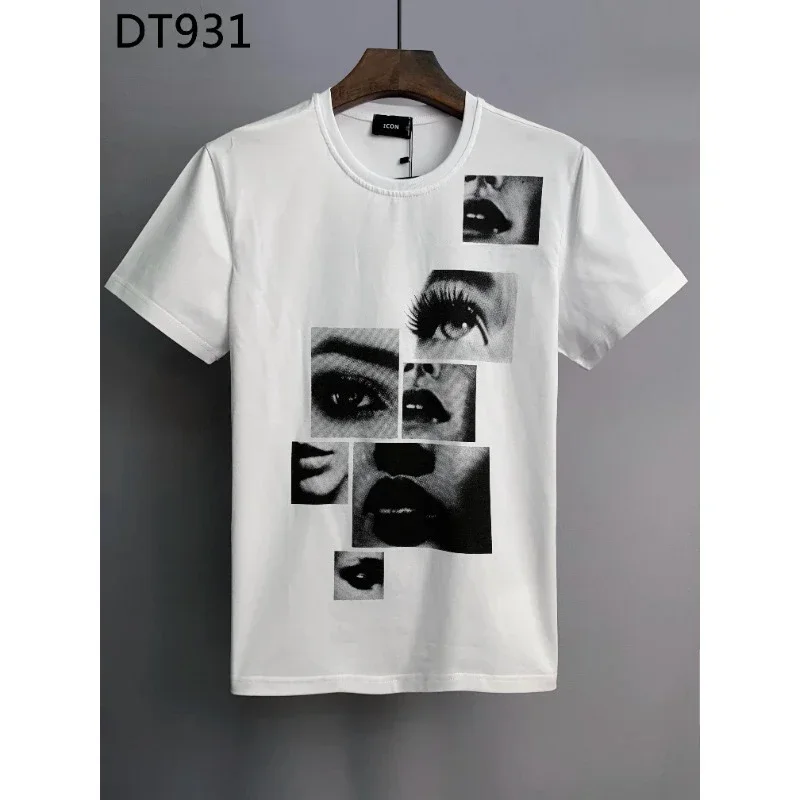 Мужская Трикотажная футболка с рисунком глаз модель 100% дюйма хлопковая Футболка