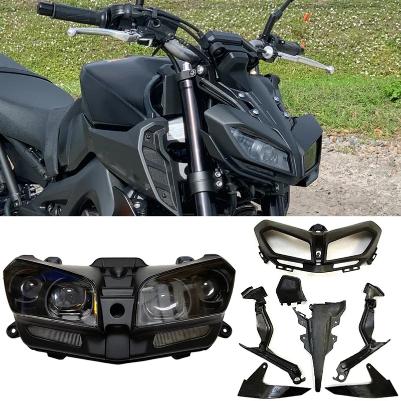 

Комплект автомобильных фар в сборе, Кронштейн подходит для YAMAHA MT09 MT-09 2017 - 2020 2018 2019 FZ09 17 18 19 20