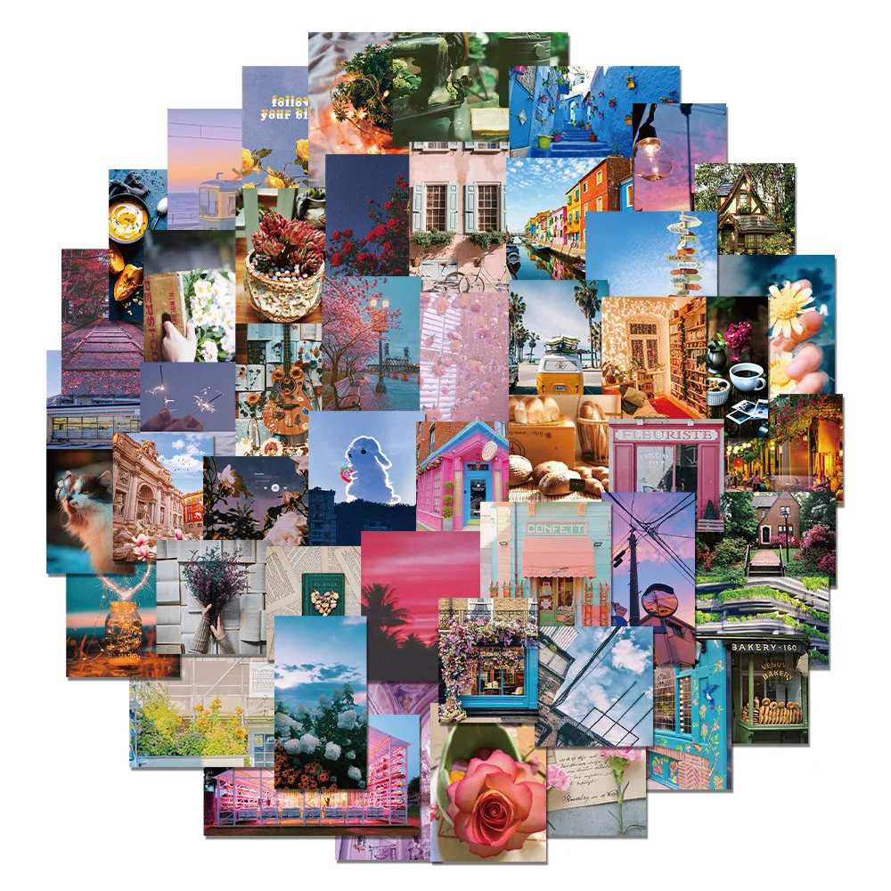 

10/30/50 шт. ежедневный литературный стиль эстетические Наклейки Индивидуальный декоративный блокнот водонепроницаемые съемные наклейки опт...