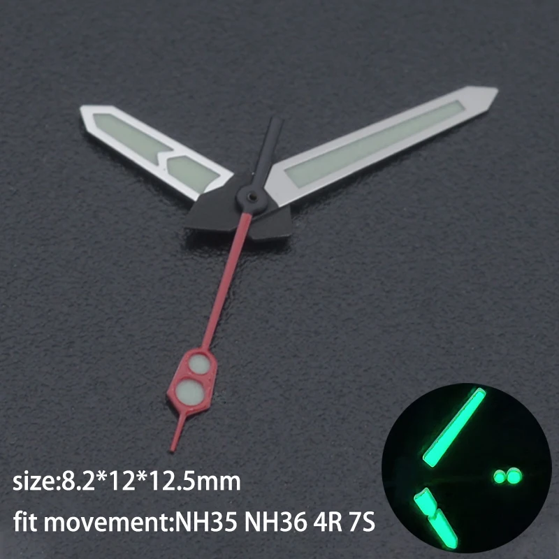 

Seiko мод часы стрелки C3 зеленый супер светящийся NH35 стрелки подходит для NH36 NH35 4R 7s автоматический механизм часы заменяемые части
