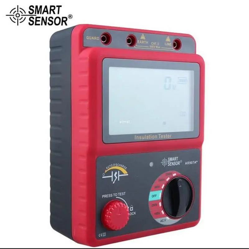 

1 Smart Sensor 100-2500V Digital Insulation Meter Tester Megger MegOhm AC / DC voltage tester