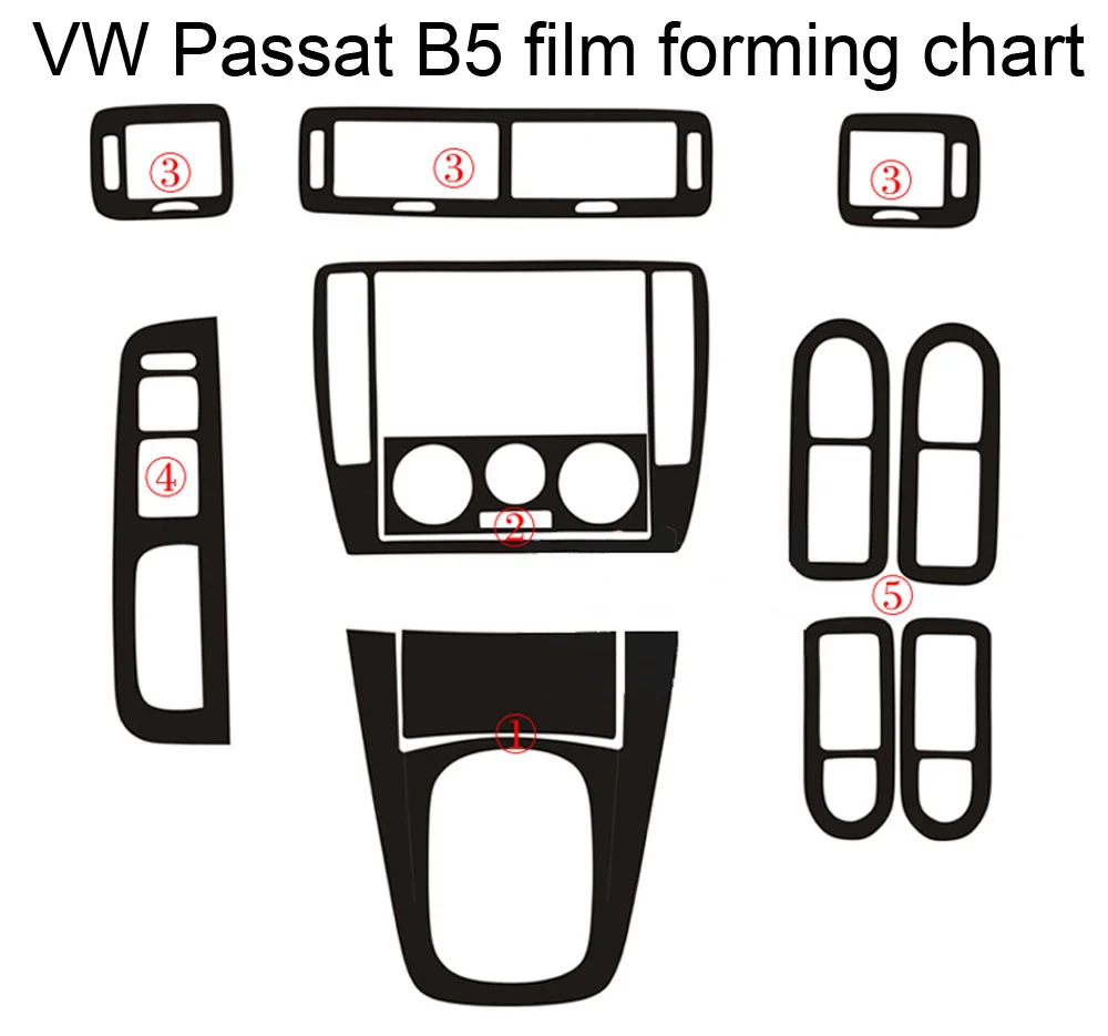 

Для Volkswagen VW Passat B5 интерьер Центральная панель управления дверная ручка 3D/5D наклейки из углеродного волокна Переводные картинки аксессуары для стайлинга автомобиля