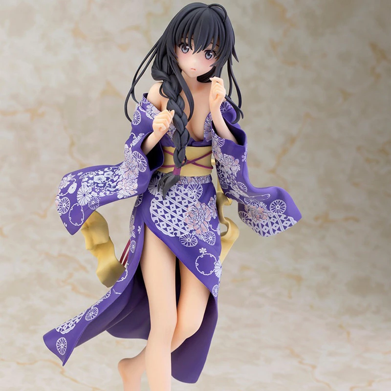 

24cm My Teen Romantic Comedy SNAFU. Completion Anime Figure Yukino Yukinoshita -White Kimono Action Figure Collection Doll Toys