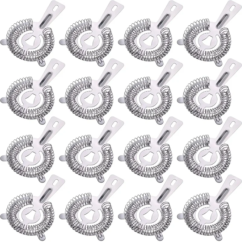 

Bar Strainers Cocktail Strainers Stainless Steel Drink Strainer Silver Shaker Strainer Ice Bar Shelf Strainer