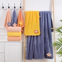 coral fleece bath towels 3575cm70140cm beach towel shower towel absorbent soft comfort breathable quick drying textile 1pcs