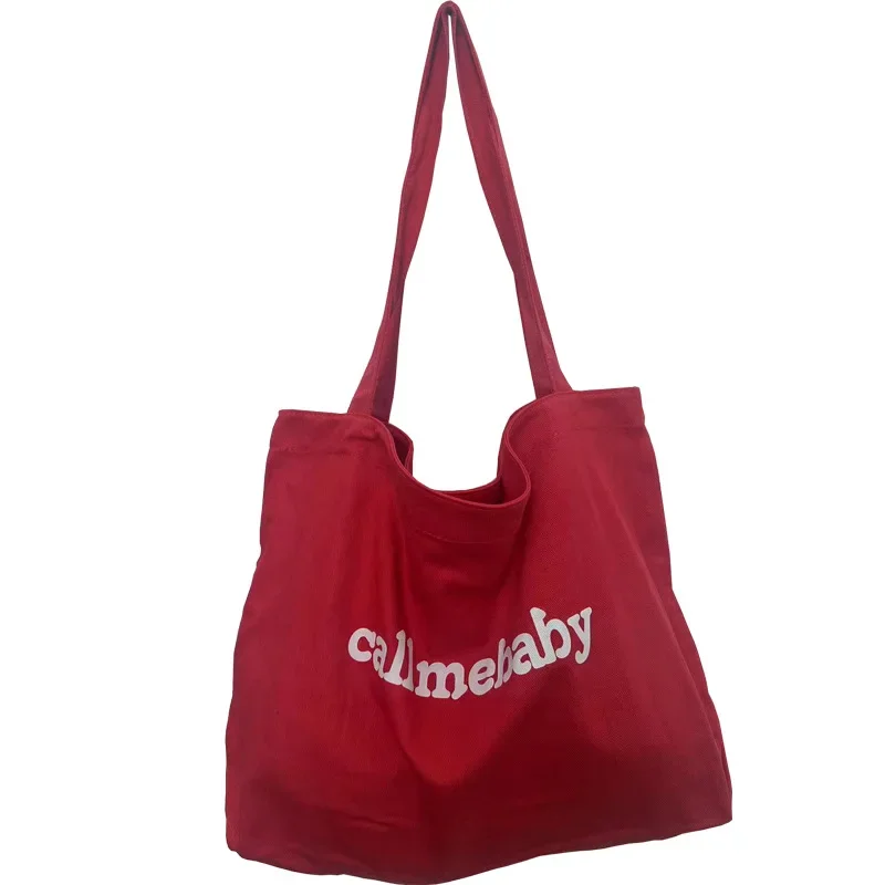 Холщовая сумка для покупок в стиле Instagram новая однотонная модная и простая