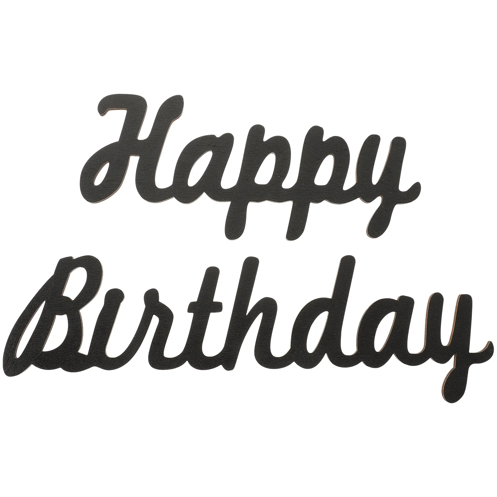 

Wall Mount Birthday Party Decoration Dinner Table Hanging Ornament Wood Happy Decals