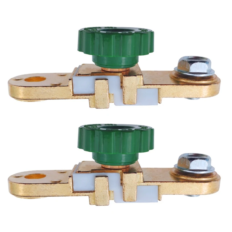 

2PCS Battery Switch Power Off Switch Pure Copper Anti-Leakage Battery Head Wiring Pile Head Clip Replacement Accessories