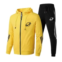 new men tracksuit autumn winter zipper jackets and sweatpants jogging suits casual outdoor male fleece pullover sport suits