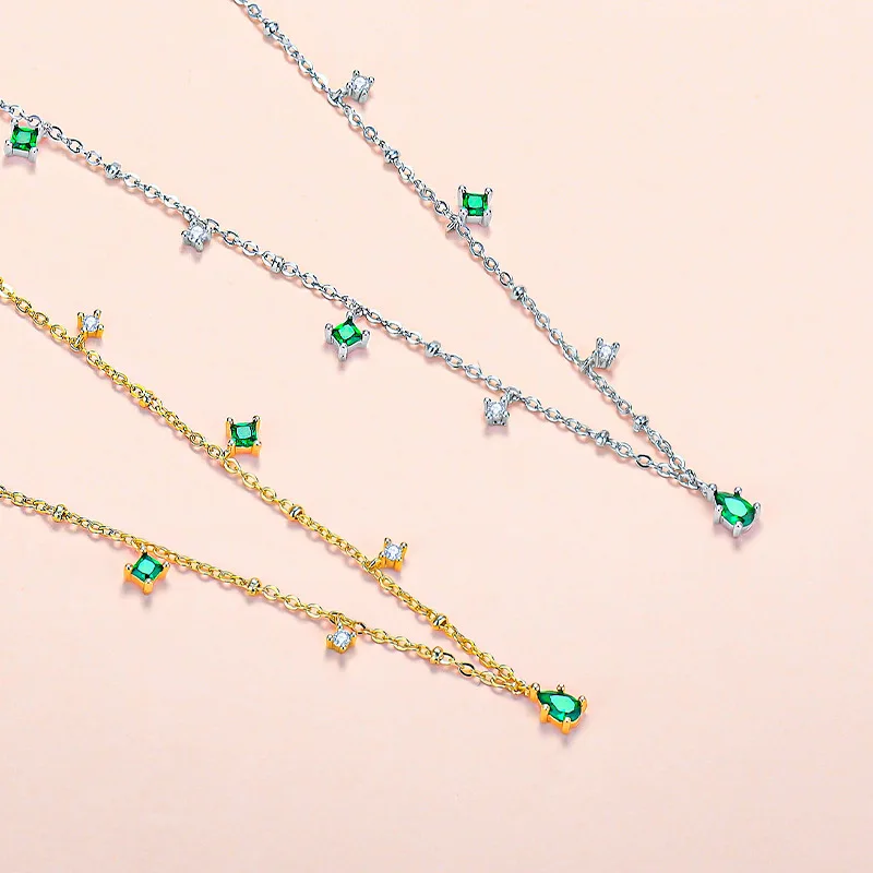 

Drip Necklace Female Korean Version Temperament Personality Copper Zircon Pendant Collarbone Chain Fashion High-end Jewelry