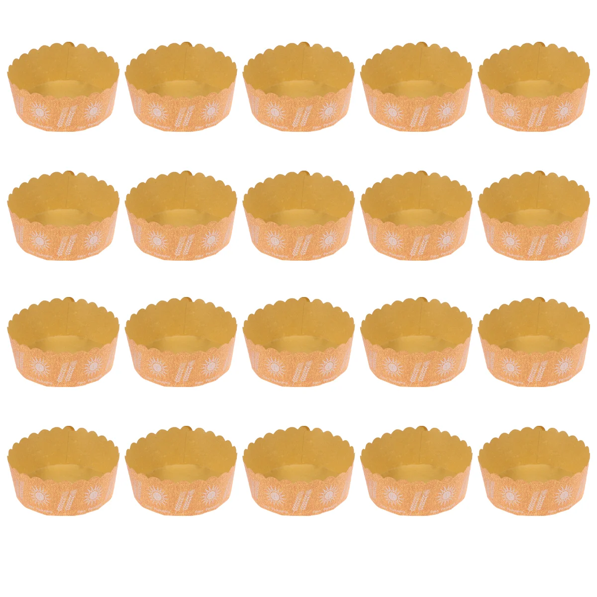 

90PCS 6 Inches Large Kraft Paper Muffin Cups Sunflower Pattern Cupcake Paper Liners Cake Baking Molds