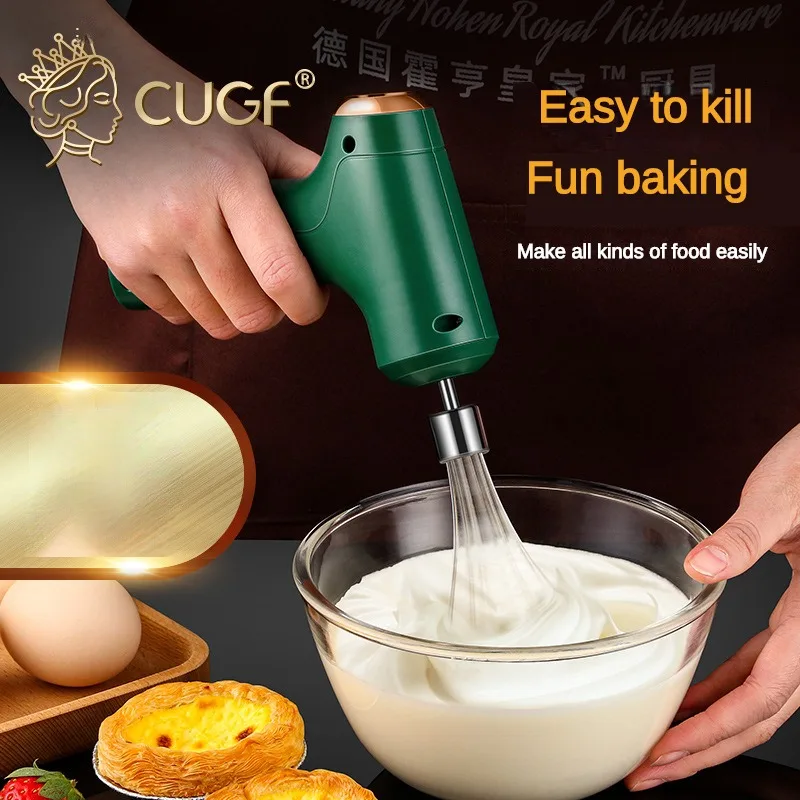 

Home Electric Whisk High-Speed Rotary Automatic Creamer Baking Tools USB Charging Mini Egg Electric Mixer Kitchen Tools