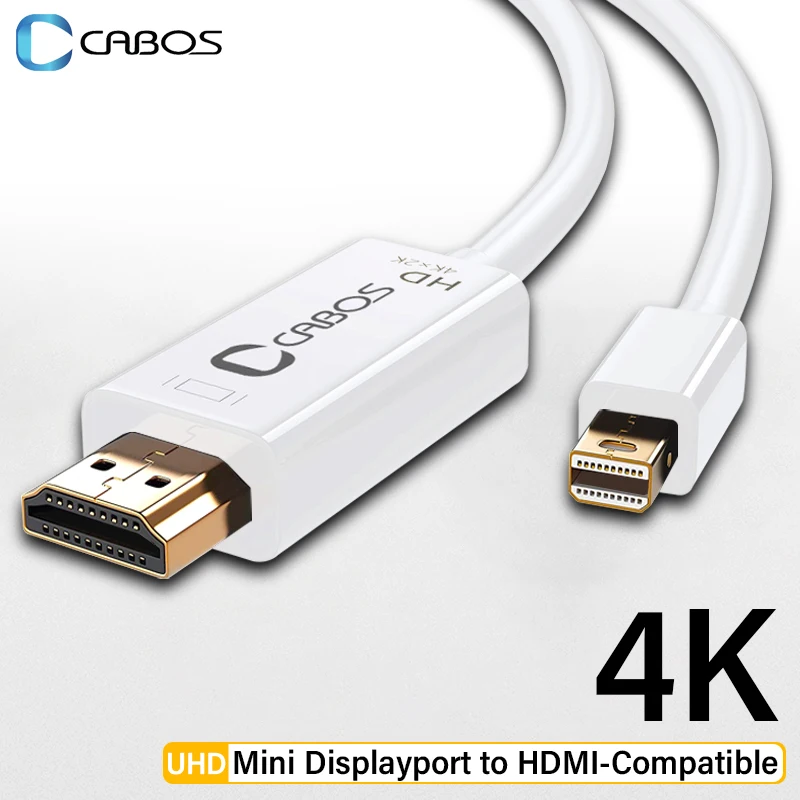 

4K 2K Mini Displayport to HDMI-Compatible Adapter Cable Audio Sync Mini DP Display Port for Macbook to HDTV Monitor Projector