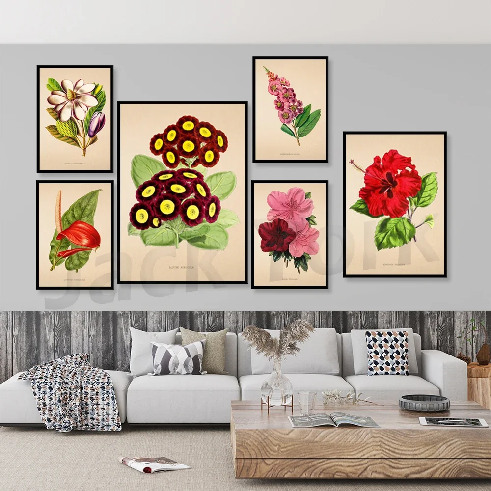 Vintage Wormwood Print Antique Botanical Posters Flower Prints Home Decor Wall Art Green Leaf Artemisia Absinthium