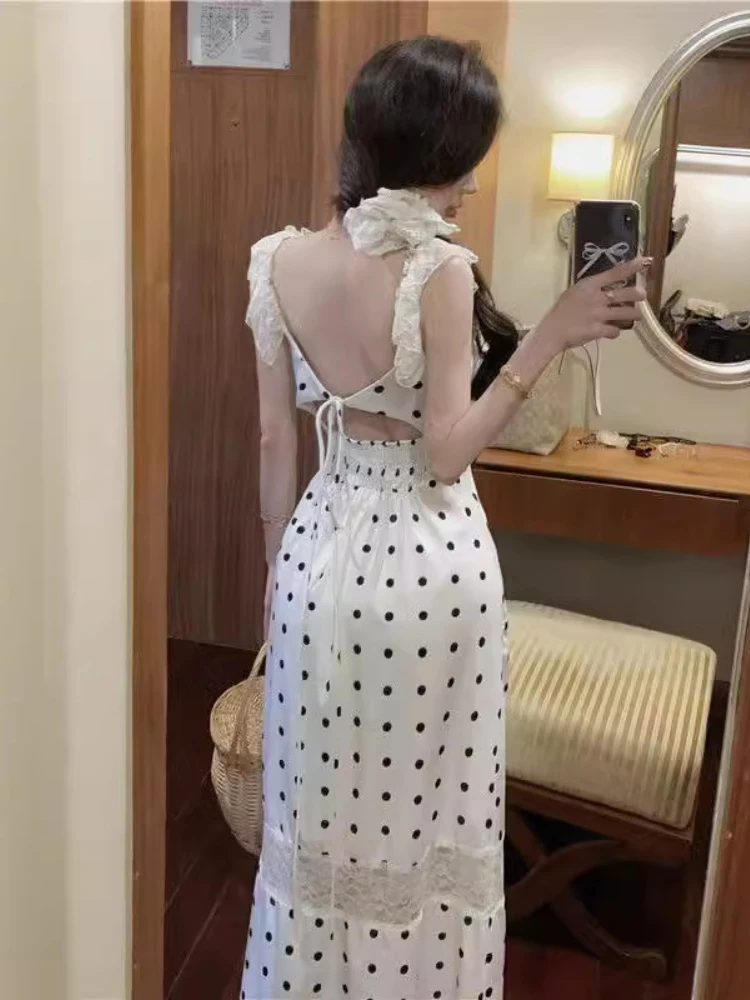 Кружевное платье-комбинация QDNIXILA