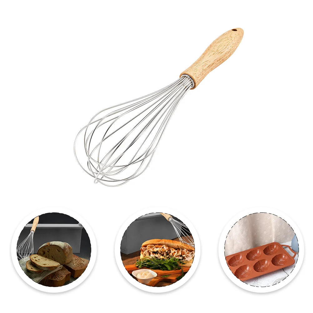 

Whisk Egg Balloon Kitchen Hand Wire Steel Stainless Manual Mixer Blender Beater Cooking Metal Tool Utensil Frother Stirring