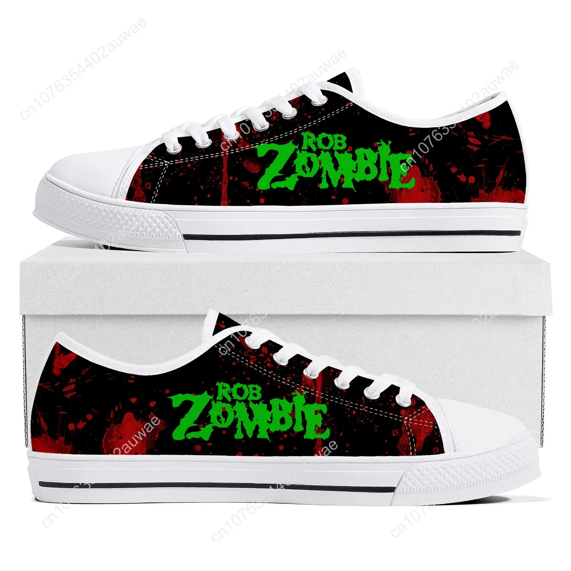 Фото Кроссовки Rob Zombie Rock Singer Low Top, высококачественные, для мужчин, женщин, подростков и детей, повседневные парные кеды из канваса, обувь на заказ №4