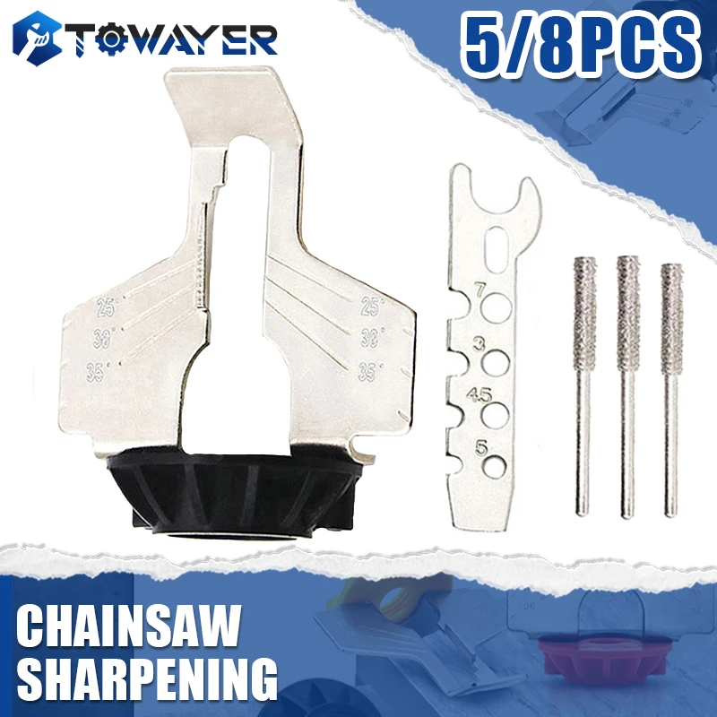 

Towayer Chainsaw Sharpening Attachment Rotary Tool Kit Electric Grinder Sharpening Polishing Attachment Set Saw Chains Tool