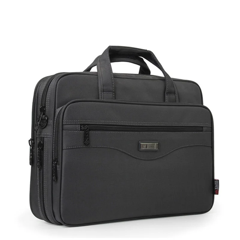 

Портфель мужской деловой из ткани Оксфорд, сумка-тоут для ноутбука, Повседневная сумка-слинг через плечо 15 дюймов для мужа