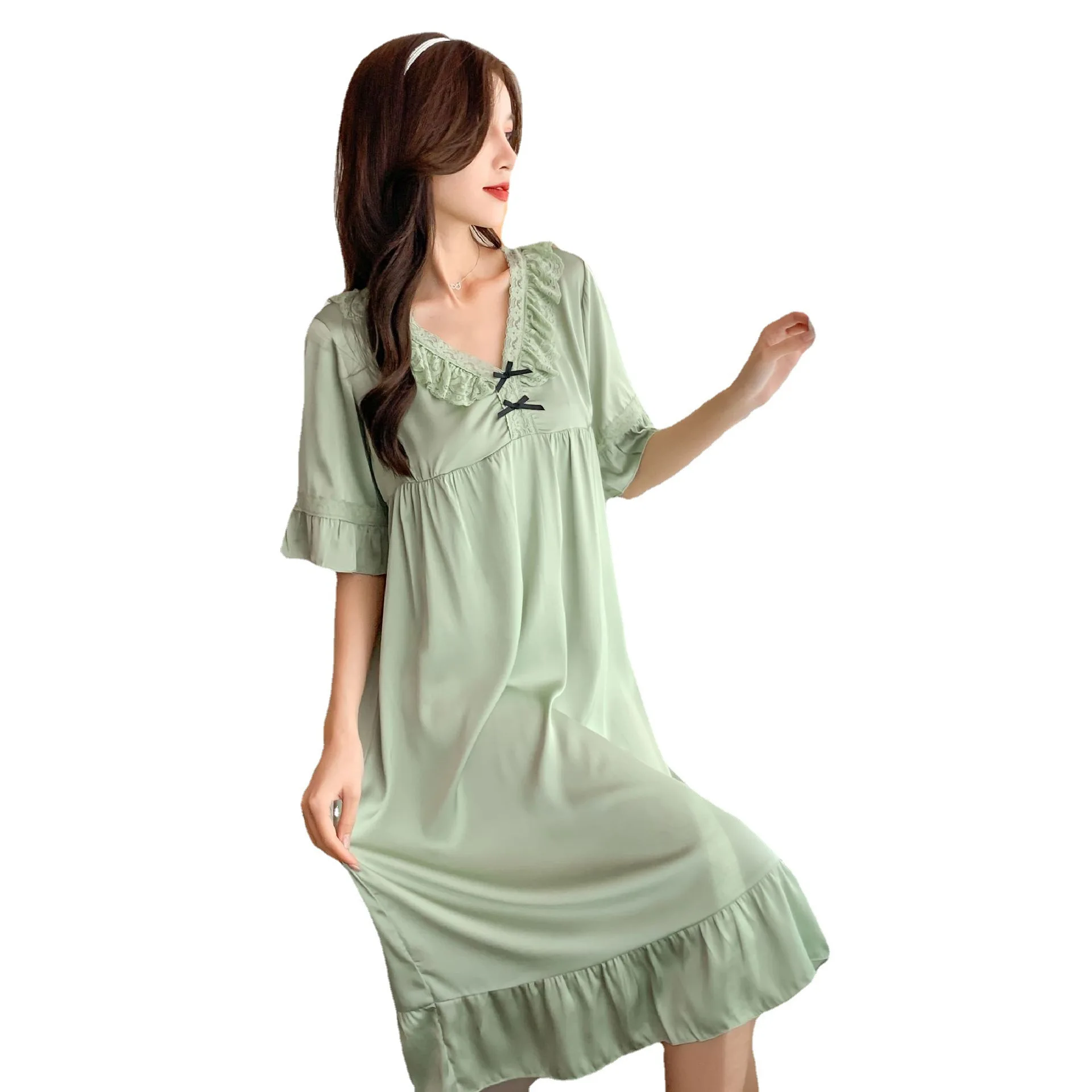 Hot Sale Ladies Cool Comfort Pajama Dress Wholesale  sexy femme sous vêtements  sleepwear women